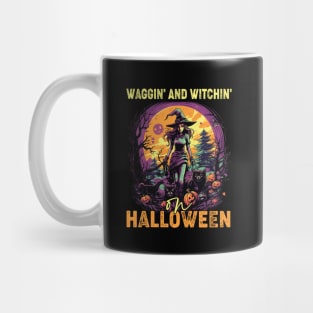 Waggin' & Witchin' Dog on Halloween Mug